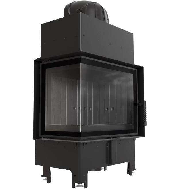 Krbová vložka FLOKI S ľavé presklenie s čiernym ohniskom